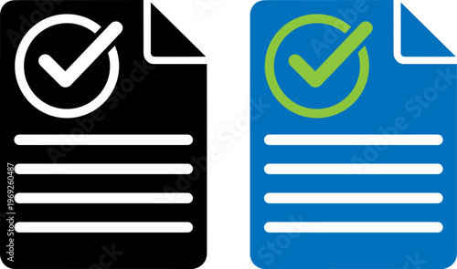 Contrast between completed and updated document icons