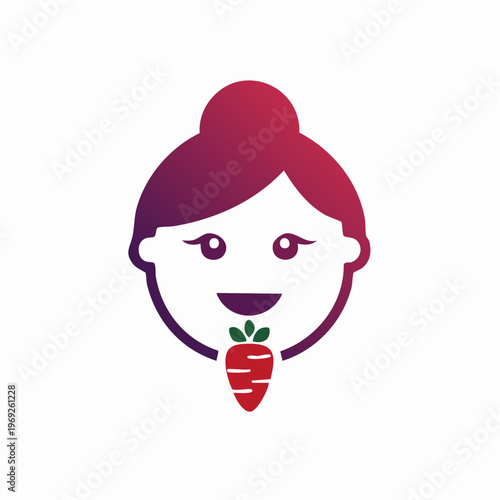 Vibrant illustration depicting a cheerful woman embracing a wholesome diet, symbolizing the joy of healthy eating and fresh produce, perfect for nutrition or wellness-focused content