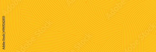 Pasta background yellow and orange line, spaghetti abstract geometric pattern. Macaroni yellow poster. Wavy abstract pattern. vector