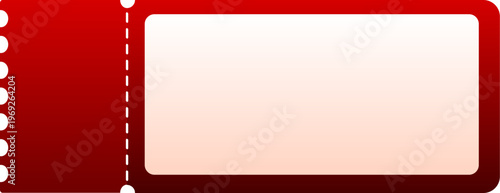 Red vivid promo ticket coupon illustration for seasonal sale