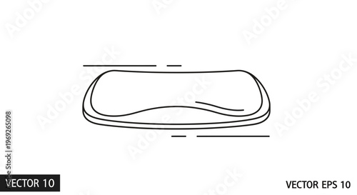 Minimalist sleep mask icon representing relaxation and nighttime comfort for peaceful rest