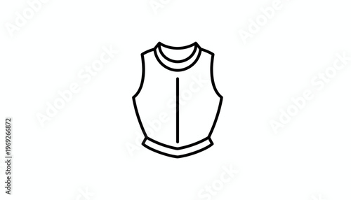 Medieval Knight Armor Chest Plate Icon Vector Illustration