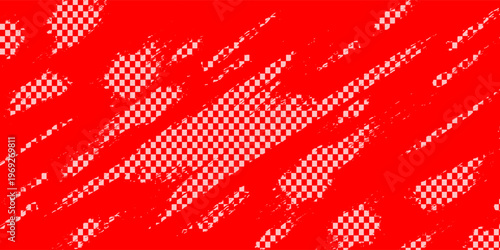 Collection of white ink splashes on a red background, checkered white ink splash effect, grunge style black ink splash vector illustration. Brush vector.