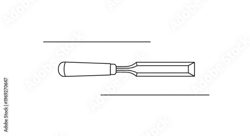 Sharp Woodworking Chisel with Wooden Handle - Tool for Carving and Shaping Wood