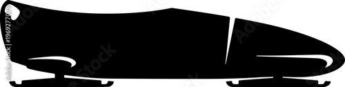 Bobsleigh, ice sled, winter sports, athletic equipment, vector icon