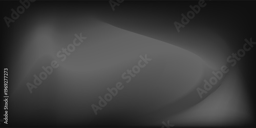 Limbo black background. Abstract dark gradient backdrop. Color wall of studio, room, stand for product display or photo. Modern banner with empty place for advertising text. Vector illustration.