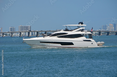 Luxury yacht on the Florida Intracoastal Waterway