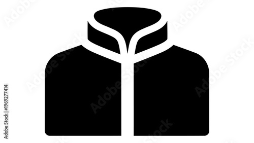 Mandarin collar shirt icon