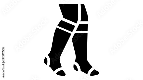 Medical compression stockings icon isolated on white background