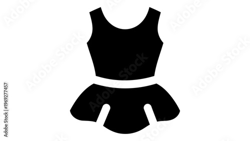 Peplum top design icon