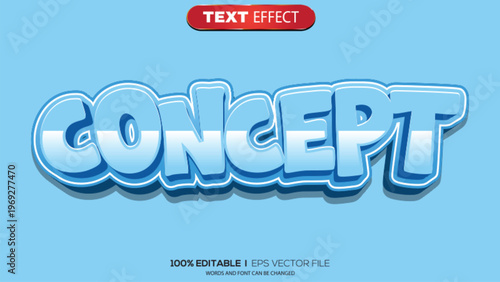 3d text effect concept theme