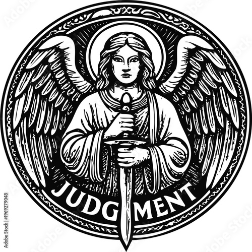 Mary : Virgin Mary with Jesus vintage vector illustration sketch art design