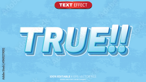 3d text effect true theme