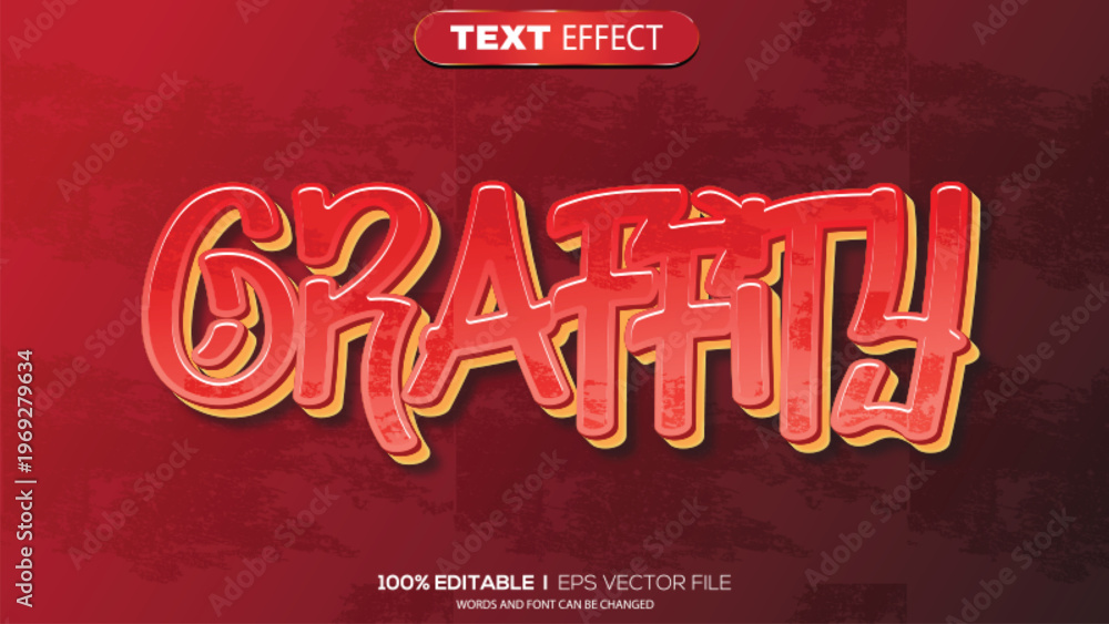 Fototapeta premium 3d text effect graffity theme