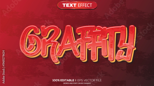3d text effect graffity theme