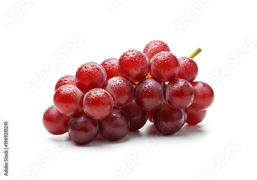 Fresh bunch of deep red seedless grapes with a glossy appearance.