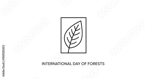 International Day of Forests Leaf Logo Graphic