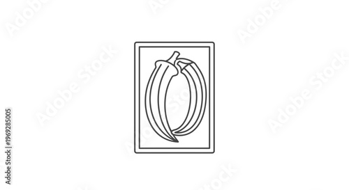 Okra Pods Outline Icon - Fresh Organic Vegetable, Healthy Food Ingredient
