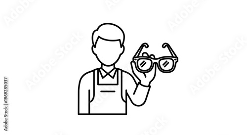 Optician Holding Eyeglasses, Eye Care Professional Service, Vision Health Check