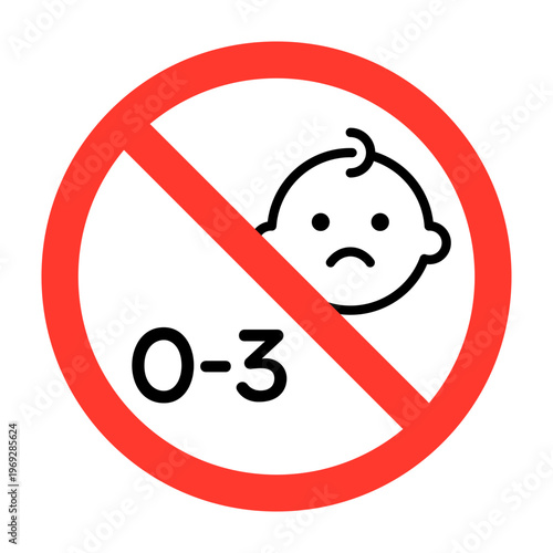 Vector 0-3 Age Warning Sign