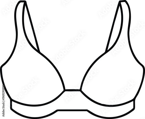 Full Coverage Sports Bra Outline for Active Wear and Daily Support