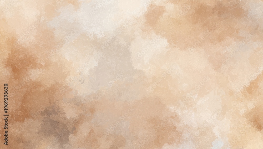 Fototapeta premium Abstract, soft beige and brown texture with a layered, cloud-like appearance, creating a warm and inviting background.