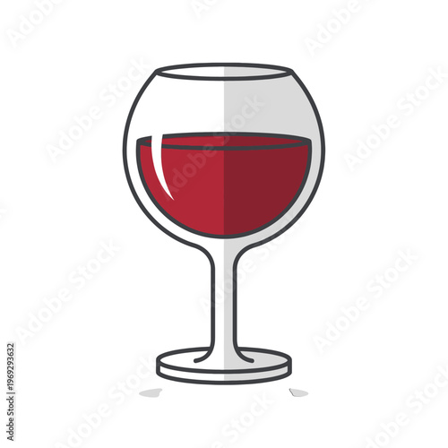 A single glass filled with red liquid on a white background