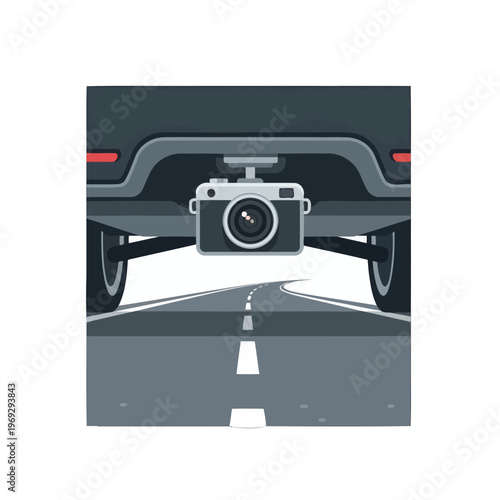 Vehicle mounted camera records the road ahead for safety