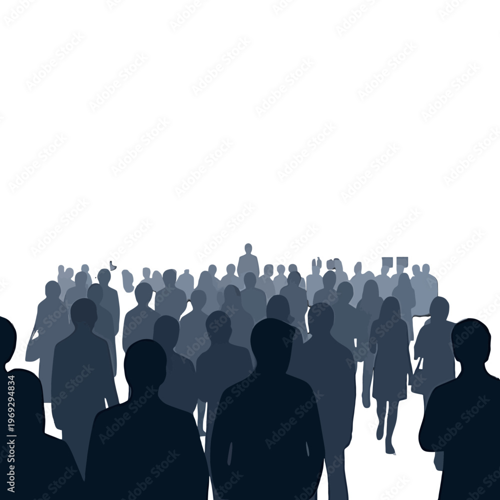 Obraz premium A large group of diverse people gathered together in a crowd