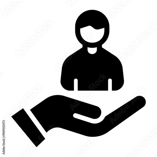 Costumer retention Solid icon