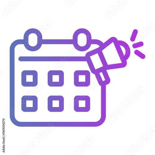Campaign calender Line Gradient Icon