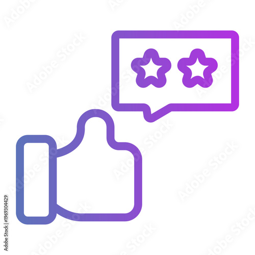Reviews Line Gradient Icon