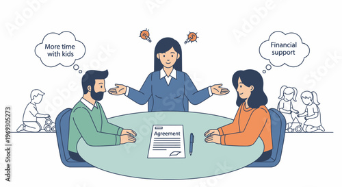 Couple discussing family and financial planning with advisor