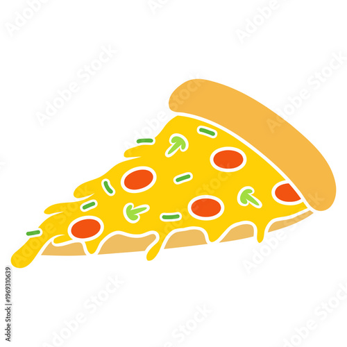 Pizza Flat Illustration
