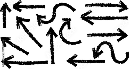 Hand drawn arrows a collection of sketchy directional indicators for design visual communication