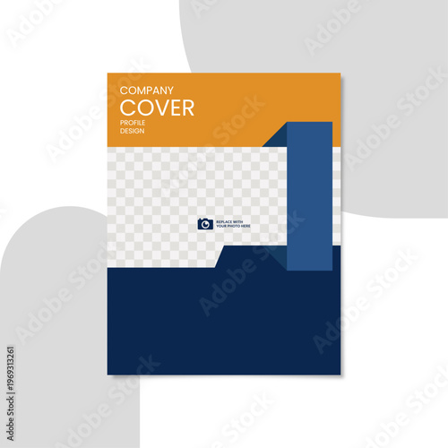 modern and minimalist company profile cover design with simple artwork