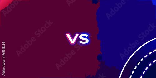 A vibrant graphic displaying a vs symbol against a bold background