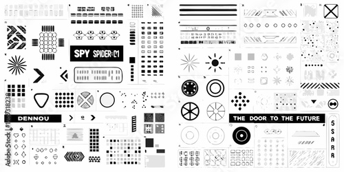 Detailed model kit sprue sheet featuring robotic and technological elements