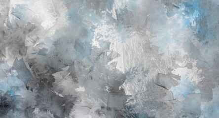 Artistic platinum grey and azure abstract tie dye background with a metallic sheen and paper texture