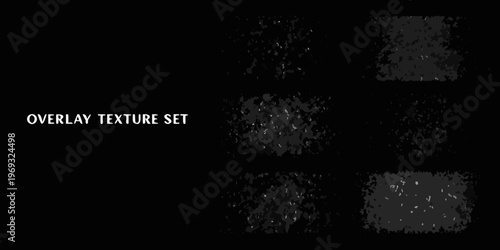 Dark overlay texture set with varied grunge and distressed effects