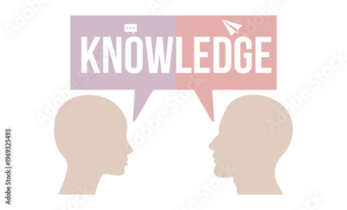 Knowledge Sharing & Communication Concept Illustration – Idea Exchange, Conversation, and Learning Design