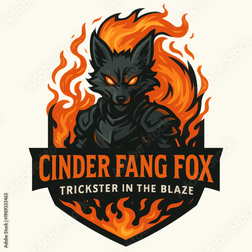 Set features fierce cinder fang fox logo vectors for branding. Perfect for industries needing bold, dynamic and memorable visual identity.