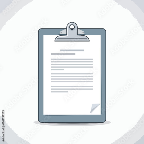 A clipboard with a document and a bent corner