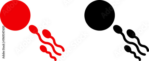 Sperm Cells Racing Toward Ovum Fertilization Process