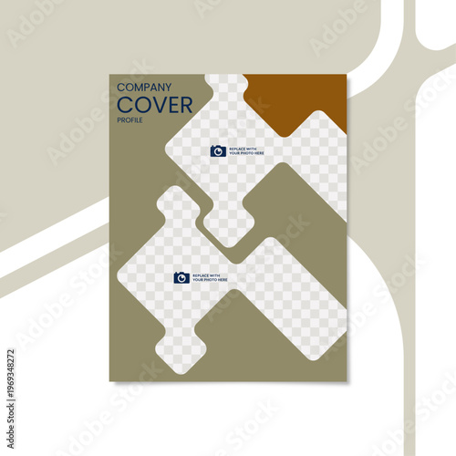 modern and minimalist company profile cover design with elegant and vintage feel