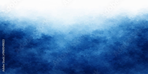 Abstract, a serene watercolor background washes over the scene, offering a palette of deep blues that transition softly to a clean, and light gradient. Evokes a sense of calm, tranquility.