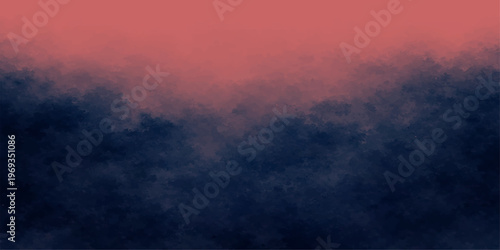 Abstract an exquisite ombre effect blending warm, coral tones into a deep, moody blue, creating a sense of depth and ethereal beauty.