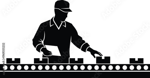 Film editor at work a vintage illustration of movie editing process