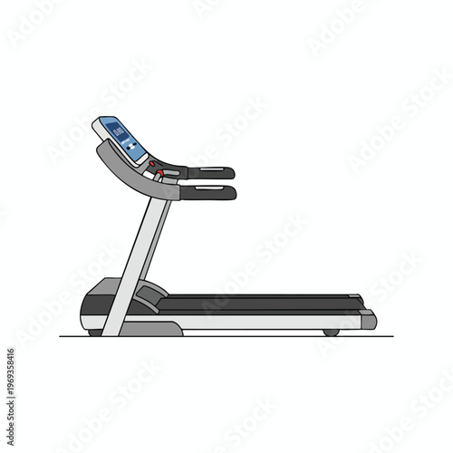 Treadmill with display screen and handrails