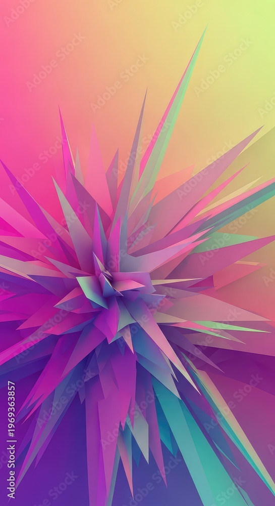 Obraz premium Intense colorful distortion of abstract digital geometry, creating a chaotic and unsettling visual background texture, colorful, distortion, chaos